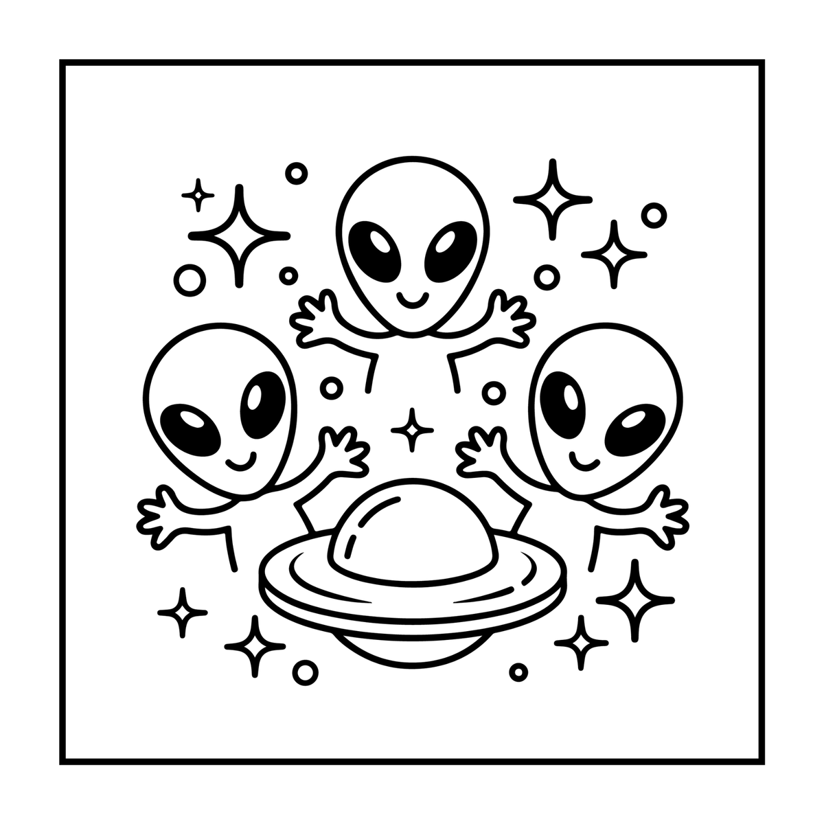 Cozy Outer Space Galaxy Planet UFO Extraterrestrial Coloring Book Gift for Kids Boys Girls: Astronaut Planet Space Coloring Activity Book