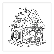 Load image into Gallery viewer, Christmas Gingerbread House Coloring Book Cute Holiday Gingerbread Homes for Kids Teens Adults Easy Cozy Winter Coloring Pages
