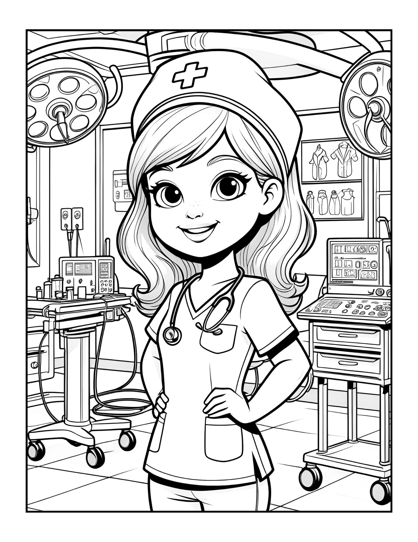 Nurse Coloring Book Gift for Adults Men Women Kids Young Boys Girls Teens Medical Registered Nurse Appreciation Gift for Students