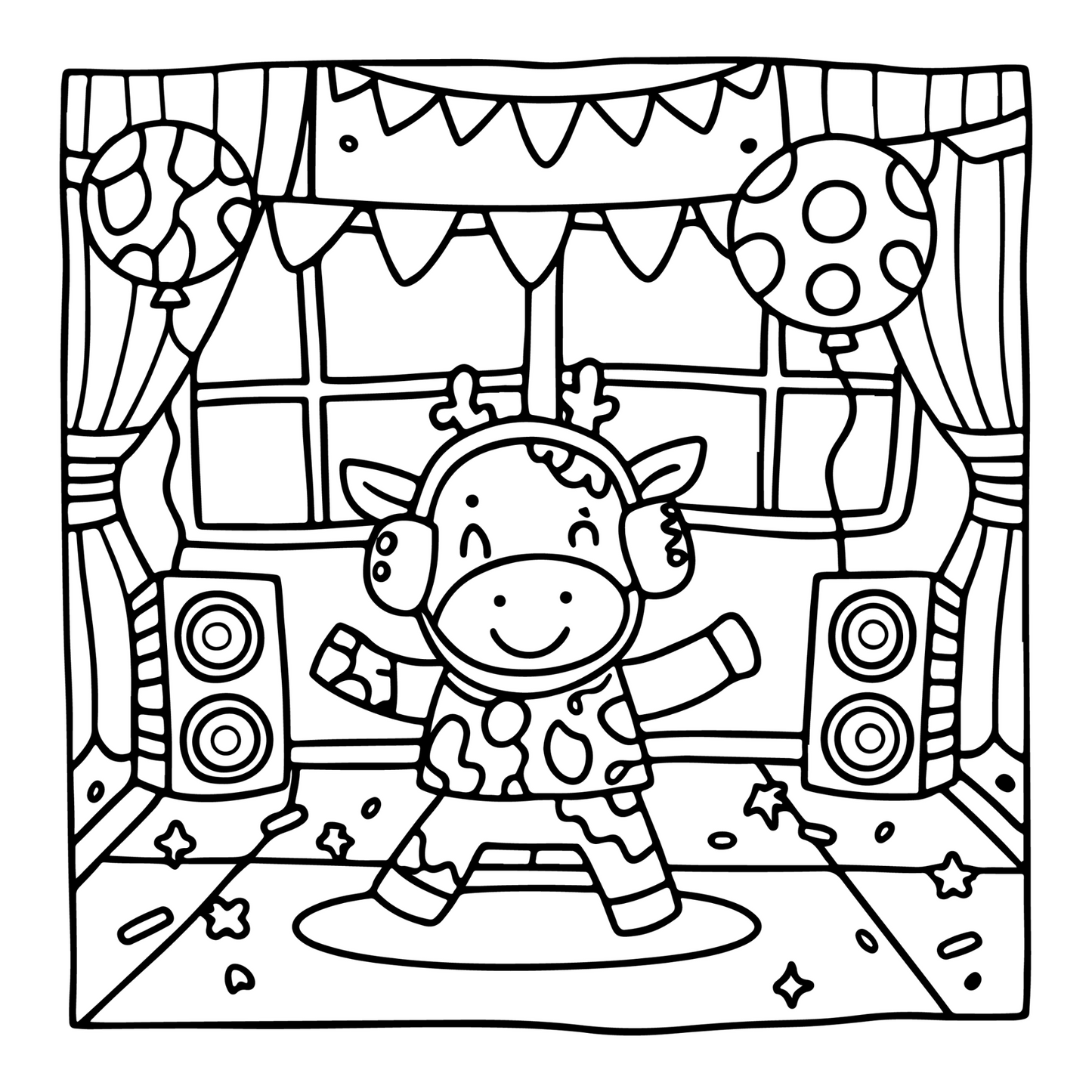 Highland Cow Coloring Book Gift for Adults Kids Boys Girls Teens Simple Bold and Easy Kawaii Cow Animal Lover Coloring Activity Sheets