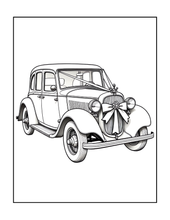 Load image into Gallery viewer, Printed Car Coloring Book for Kids Adults 25 Easy Vehicle Designs Physical Auto Activity Book Single Sided Pages Race Cars Off Road
