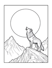 Load image into Gallery viewer, Cute Wolf Coloring Book for Kids and Adults, Bold and Easy Printed Coloring Book, 25 Single-Sided Wolf Designs, Animal Gift for All Ages
