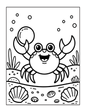 Load image into Gallery viewer, Cozy Cute Sea Creatures Coloring Book for Kids Adults Boys Girls Teens: Cool Underwater Animals Sea Ocean Fish Coloring Activity Book

