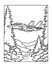 Load image into Gallery viewer, Military Jet Fighter Plane Coloring Book for Kids Adults Boys Girls: 50 Pages Single Sided F-35 Lightning Fighter Jet Airplane Coloring Book
