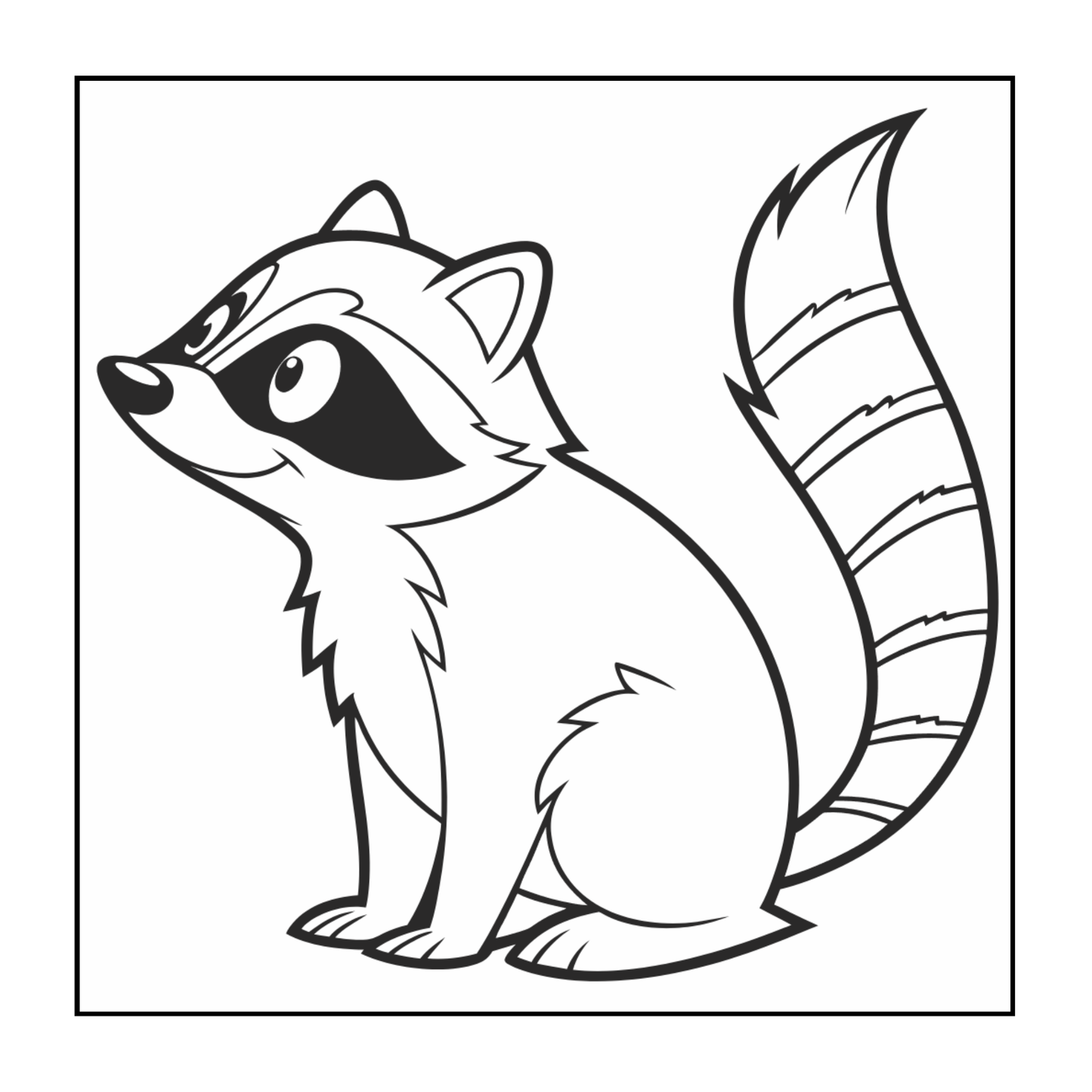 Cute Cozy Raccoon Animal Coloring Book Gift for Adults Kids Boys Girls Teens Bold and Easy Raccoon Coloring Activity Book for Children