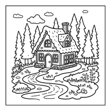 Load image into Gallery viewer, Christmas Gingerbread House Coloring Book Cute Holiday Gingerbread Homes for Kids Teens Adults Easy Cozy Winter Coloring Pages
