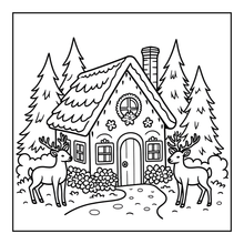 Load image into Gallery viewer, Christmas Gingerbread House Coloring Book Cute Holiday Gingerbread Homes for Kids Teens Adults Easy Cozy Winter Coloring Pages
