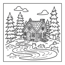 Load image into Gallery viewer, Christmas Gingerbread House Coloring Book Cute Holiday Gingerbread Homes for Kids Teens Adults Easy Cozy Winter Coloring Pages
