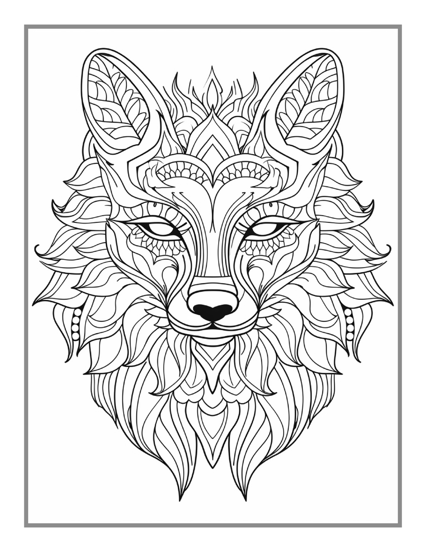 50 Pages Bold and Easy Animal Mandala Coloring Book Gift for Adults Kids Men Women Boys Girls Teens Youth Animal Mandala Coloring Book