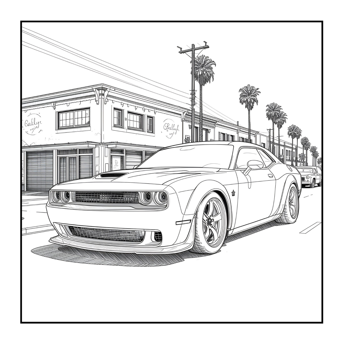 Modified Cars Coloring Book for Adults Men Women Kids Boys Girls Teens Bold Easy Simple Cars Coloring Book Drift Cars Coloring Activity Book