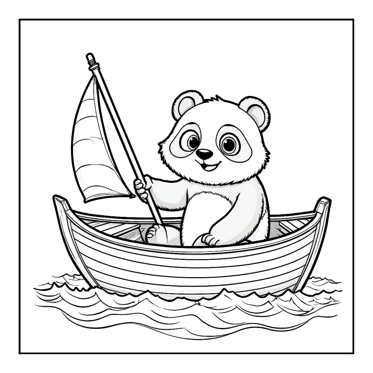 Cute Cozy Panda Bear Animal Coloring Book Gift for Adults Kids Boys Girls Teens: Single Sided Bold and Easy Cool Panda Bear Coloring Book