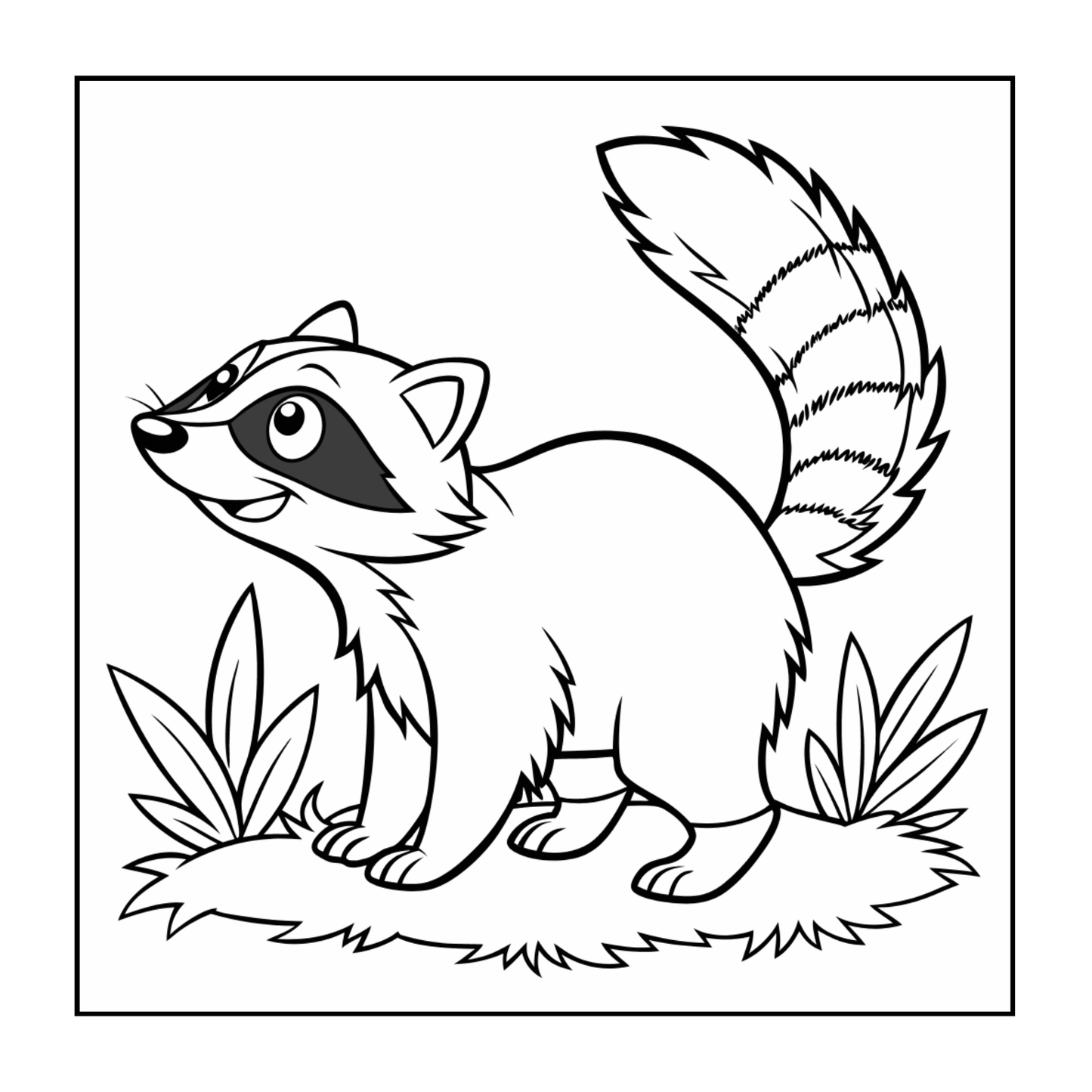 Cute Cozy Raccoon Animal Coloring Book Gift for Adults Kids Boys Girls Teens 50 Pages Single Sided Bold Easy Raccoon Coloring Activity Book