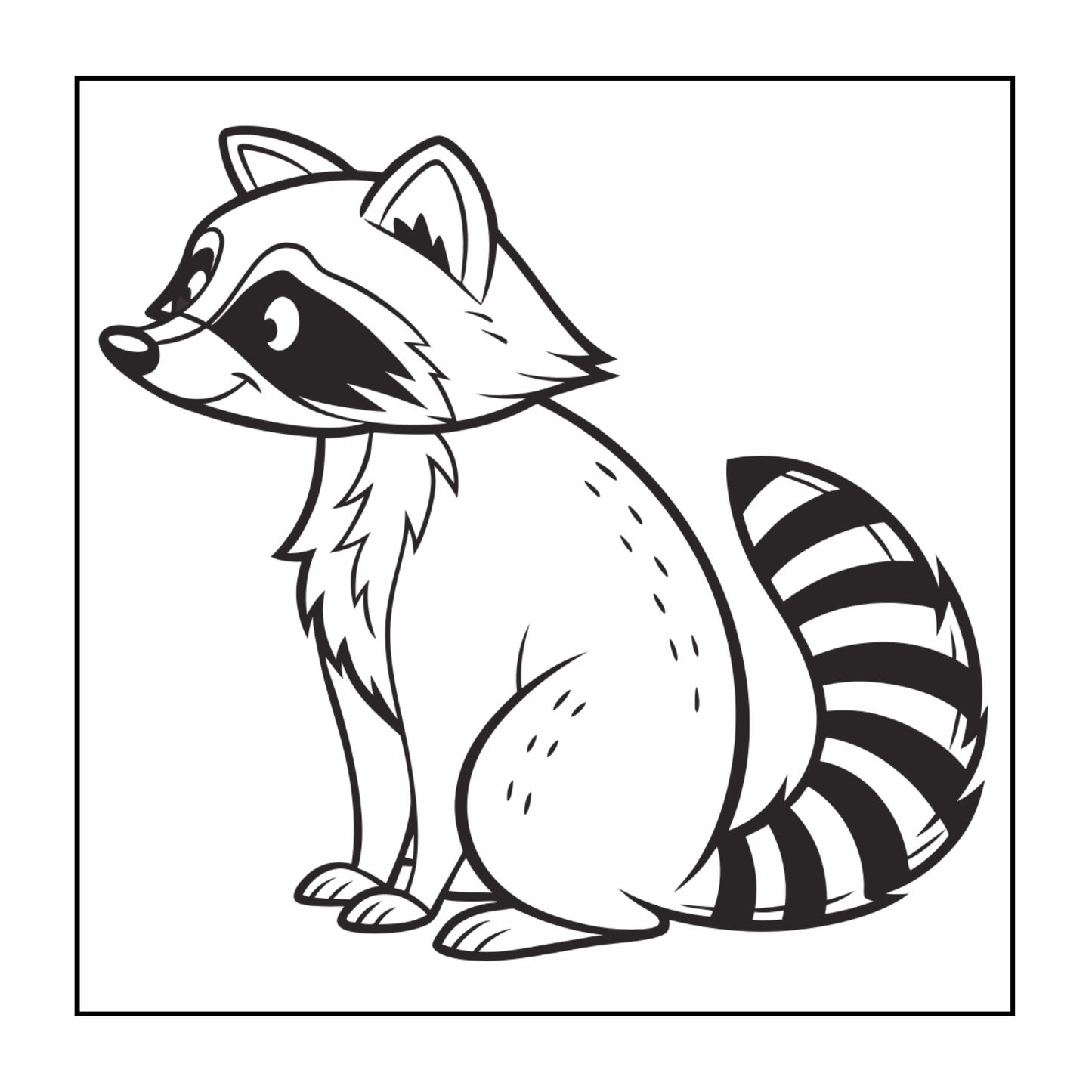 Cozy Raccoon Animal Coloring Book Gift for Adults Kids Boys Girls Teens 50 Pages Single Sided Bold and Easy Raccoon Coloring Activity Book