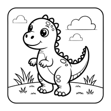 Load image into Gallery viewer, Cute Dinosaur Coloring Book Gift for Adults Kids Men Women Boys Girls Teens: Single Sided Dino Coloring Activity Sheets Book for Children
