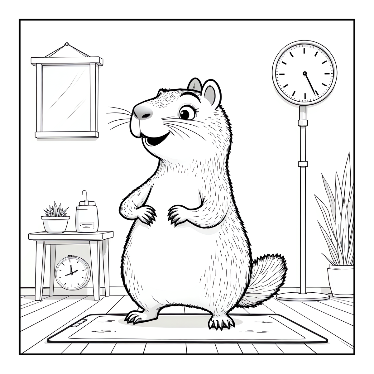 Cute Cozy Funny Capybara Animal Coloring Book Gift for Adults Kids Boys Girls Teens: Single Sided Bold and Easy Cool Capybara Coloring Book
