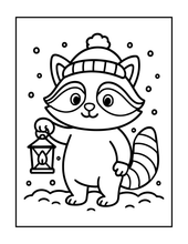 Load image into Gallery viewer, Cozy Winter Animals Coloring Book Cute Holiday Pages for Kids Teens Adults Single Sided Bold &amp; Easy Relaxation Gift
