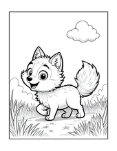 Load image into Gallery viewer, Cute Wolf Coloring Book for Kids and Adults, Bold and Easy Printed Coloring Book, 25 Single-Sided Wolf Designs, Animal Gift for All Ages
