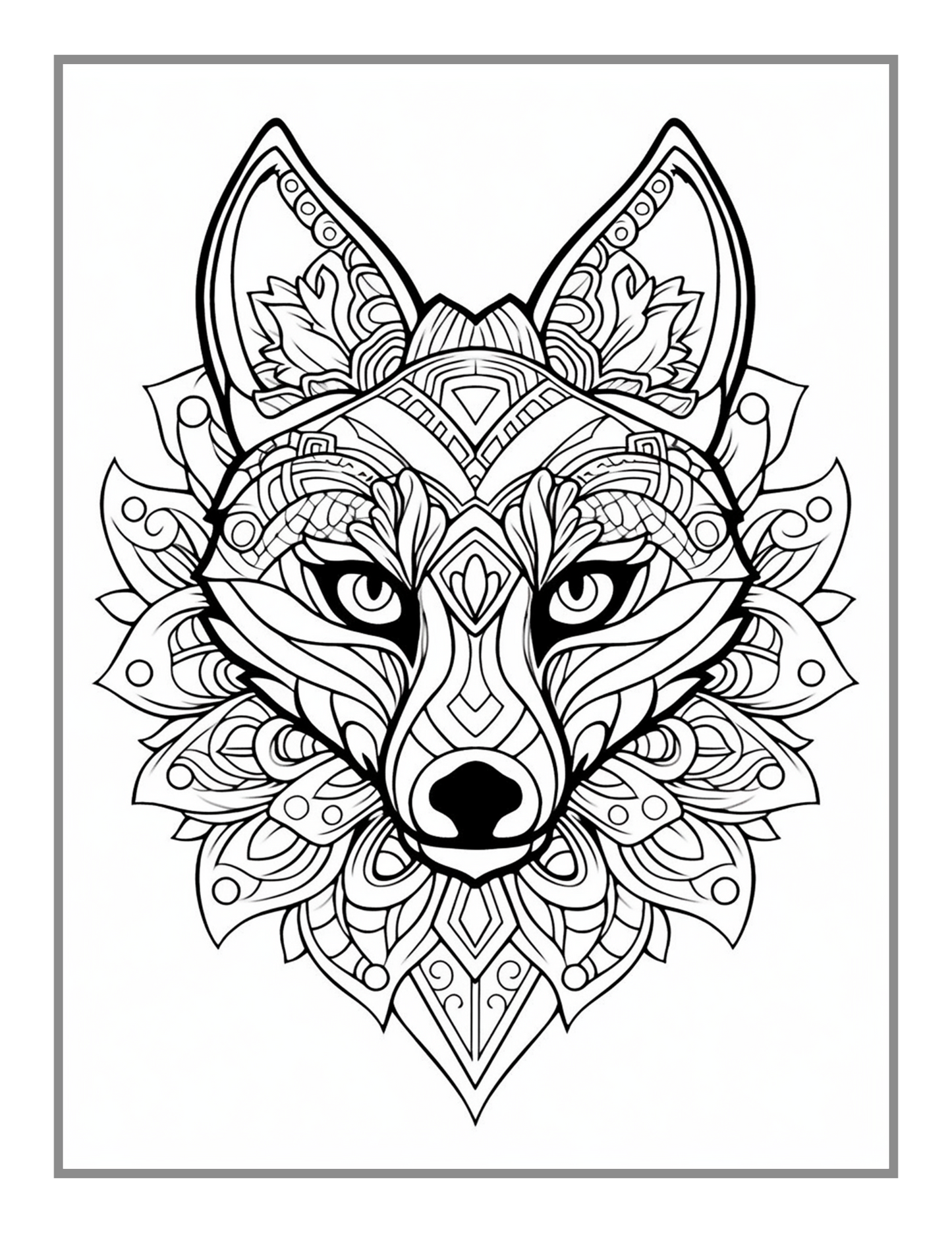 50 Pages Bold and Easy Animal Mandala Coloring Book Gift for Adults Kids Men Women Boys Girls Teens Youth Animal Mandala Coloring Book