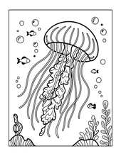 Load image into Gallery viewer, Cozy Cute Sea Creatures Coloring Book for Kids Adults Boys Girls Teens: Cool Underwater Animals Sea Ocean Fish Coloring Activity Book
