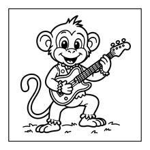 Load image into Gallery viewer, Cute Monkey Coloring Book for Kids Adults Fun Zoo Animal Pages, Stress Relief Creative Activity Coloring Book
