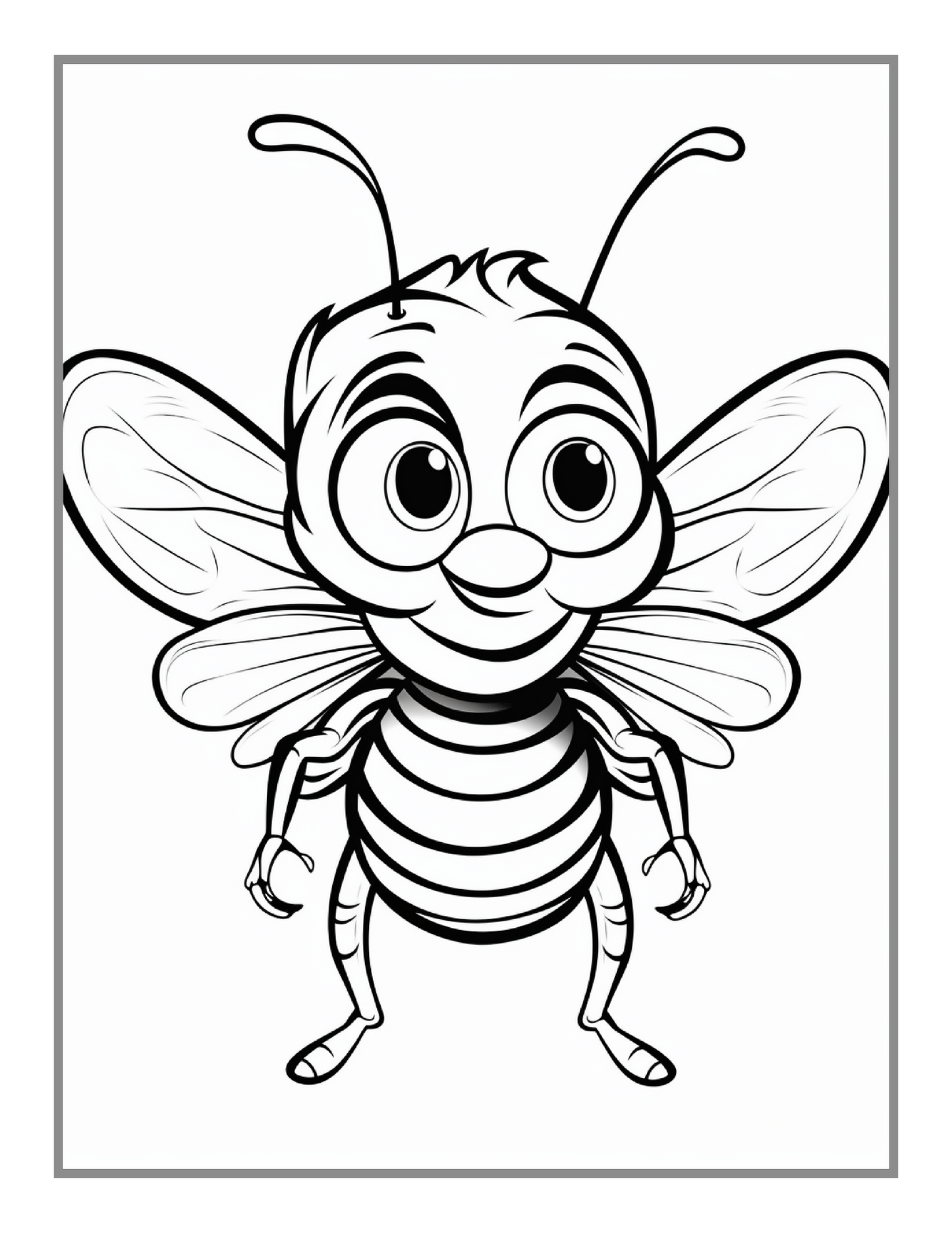 50 Pages Funny Cute Bugs and Insects Coloring Book for Adults Men Women Kids Boys Girls Toddlers Teens Bold and Easy Bugs Coloring Book