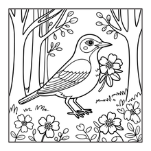 Load image into Gallery viewer, Cute Birds Flowers Coloring Book for Adults Kids Easy Nature Pages for Relaxation and Stress Relief
