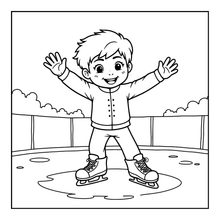 Load image into Gallery viewer, Ice Skating Coloring Book Kids Adults, Winter Sports Figure Skate Activity Coloring Pages, Gift for Skaters Hockey Fans
