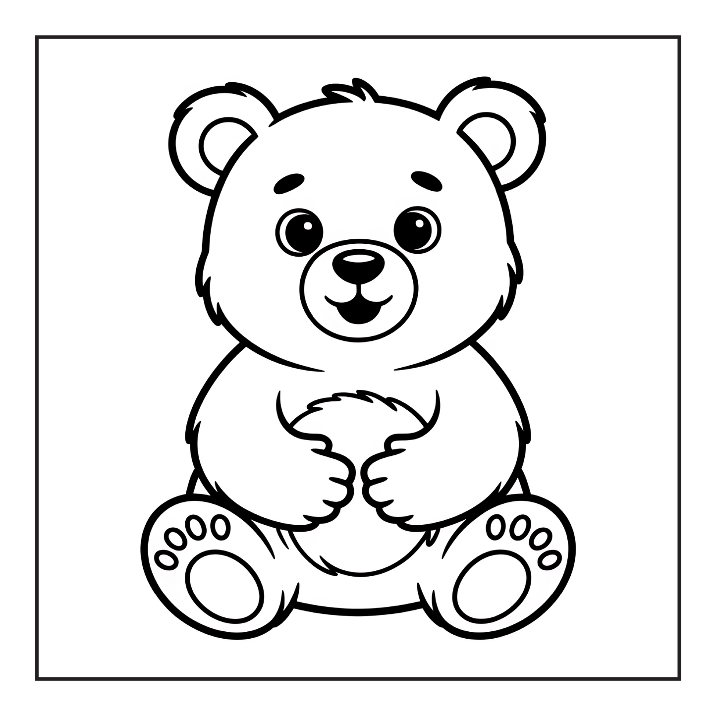 Cute Brown Bear Coloring Book Gift for Adults Kids Men Women Young Boys Girls Teens Cool Cozy Teddy Bear Coloring Activity Book for Children