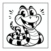 Load image into Gallery viewer, Funny Cute Snake Coloring Book for Kids Teens Adults Cool Reptile Designs Single Sided Pages Fun Stress Relief Activity
