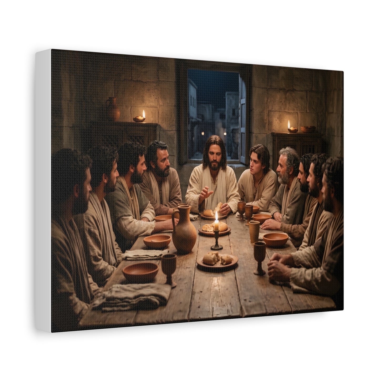 Cool Last Supper Canvas Wall Art Print Large Religious Biblical Faith Home Decor Christian Wall Art Ready to Hang for Living Room
