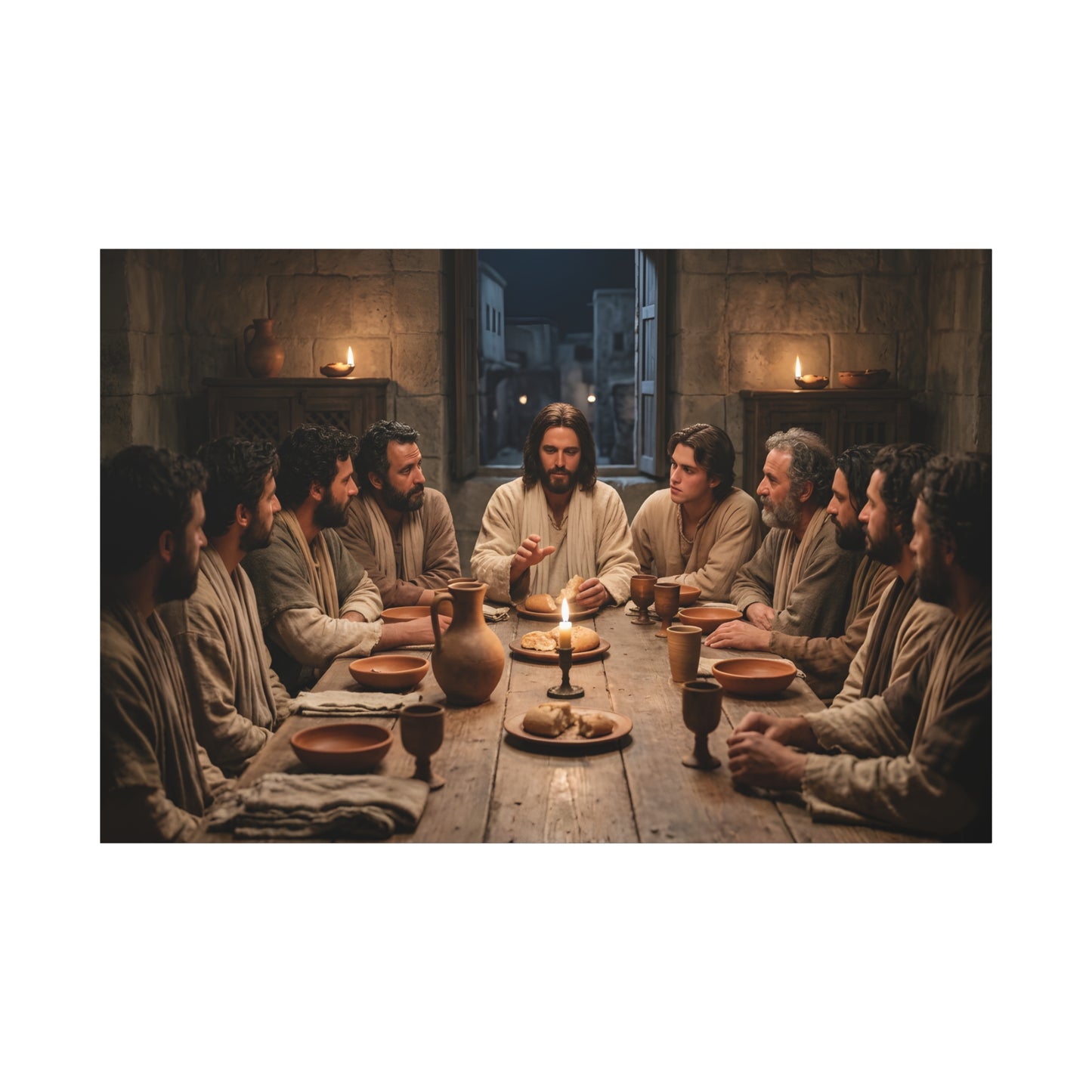 Cool Last Supper Canvas Wall Art Print Large Religious Biblical Faith Home Decor Christian Wall Art Ready to Hang for Living Room
