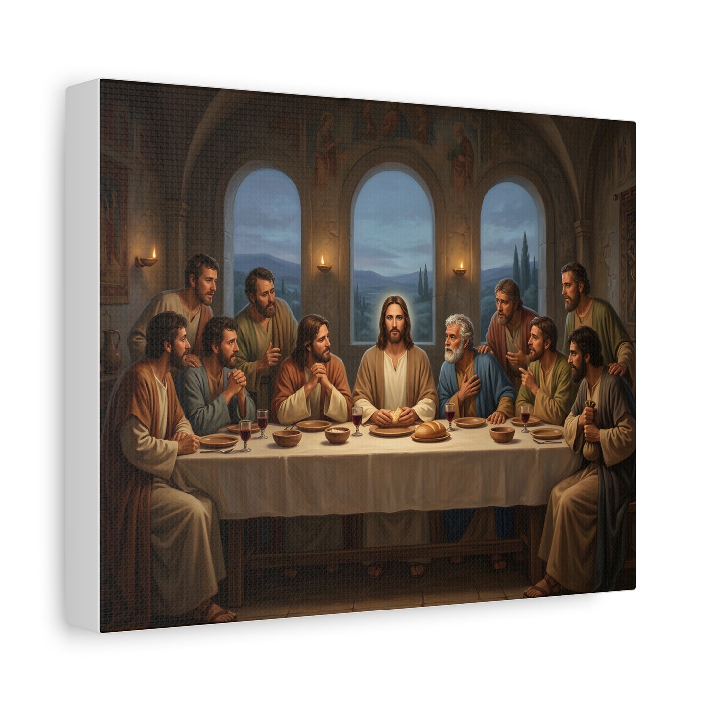 Cool Last Supper Canvas Wall Art Print Large Religious Biblical Faith Home Decor Christian Wall Art Ready to Hang for Living Room