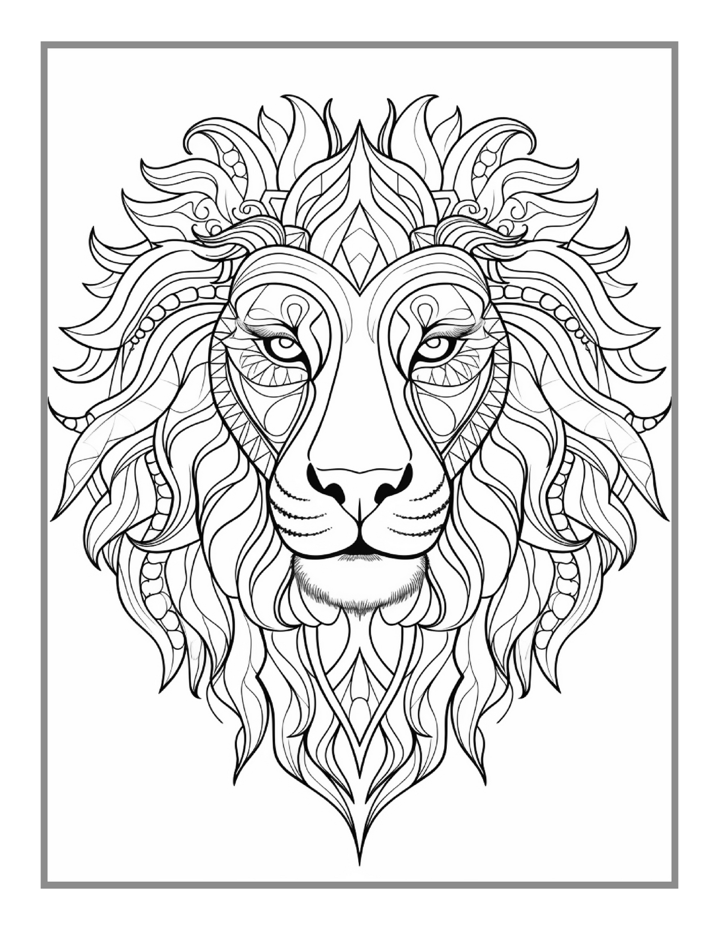 50 Pages Bold and Easy Animal Mandala Coloring Book Gift for Adults Kids Men Women Boys Girls Teens Youth Animal Mandala Coloring Book