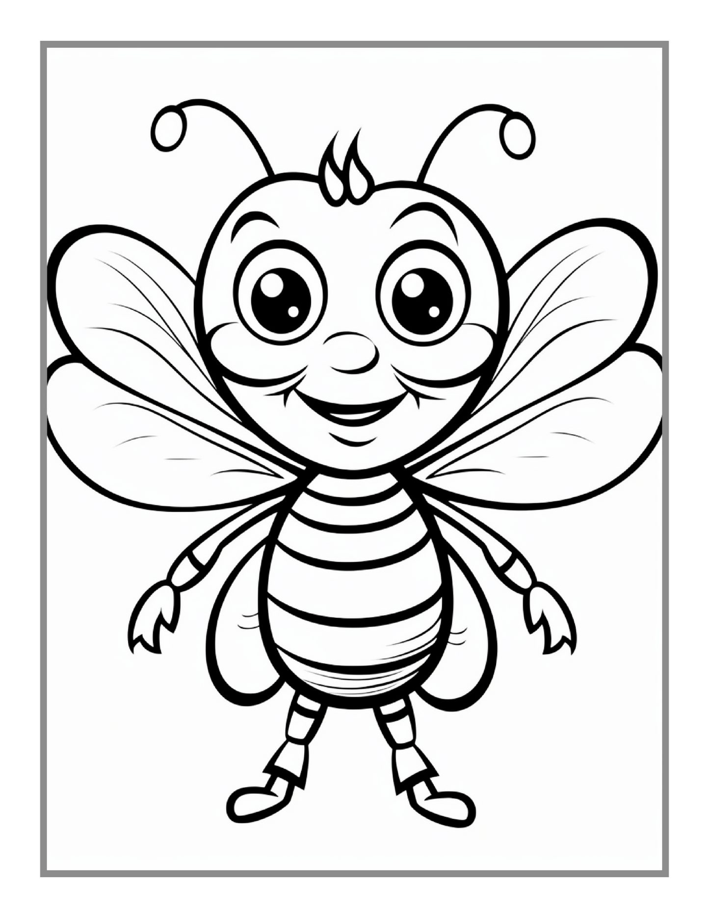 50 Pages Funny Cute Bugs and Insects Coloring Book for Adults Men Women Kids Boys Girls Toddlers Teens Bold and Easy Bugs Coloring Book