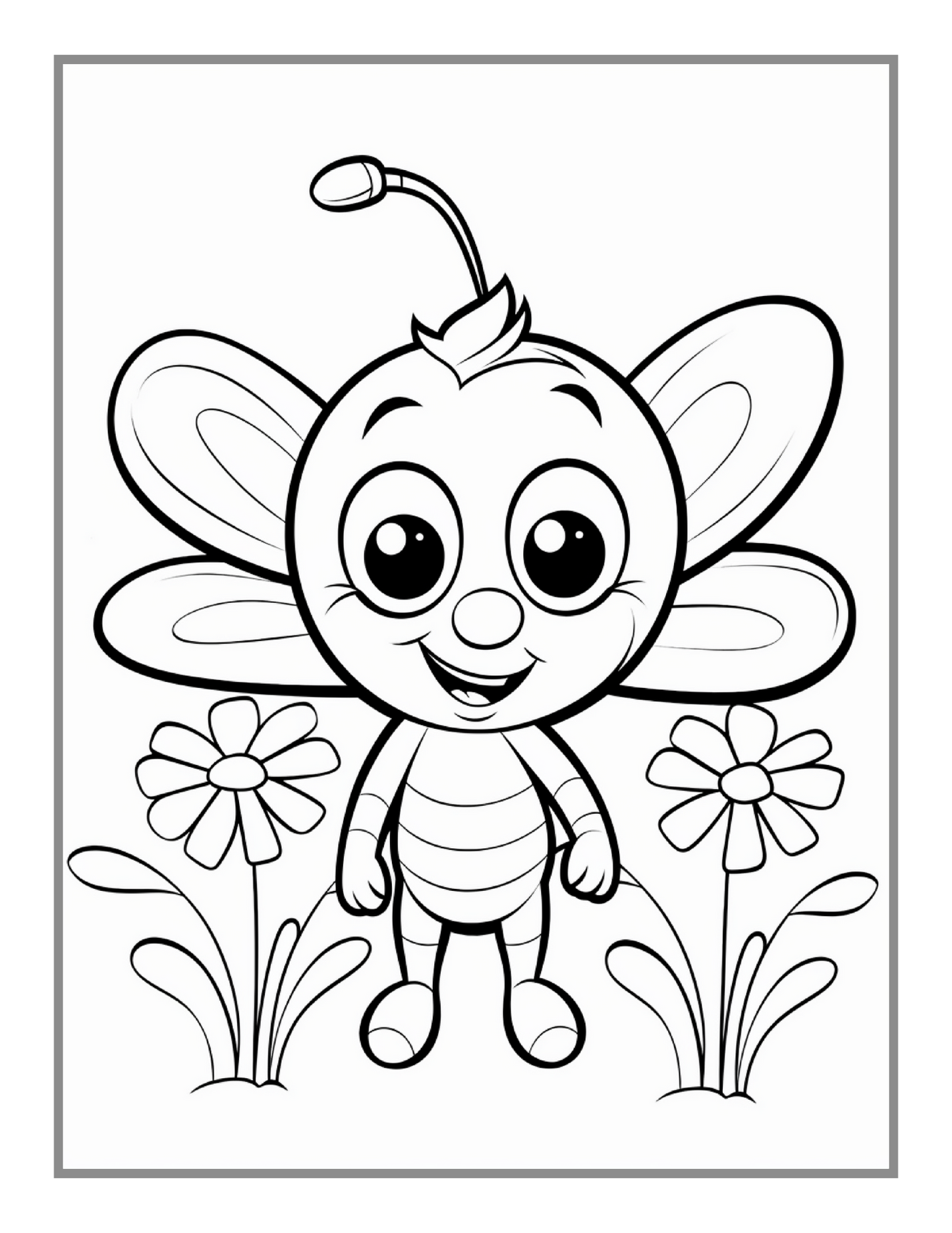 50 Pages Funny Cute Bugs and Insects Coloring Book for Adults Men Women Kids Boys Girls Toddlers Teens Stress Relief Coloring Activity Book