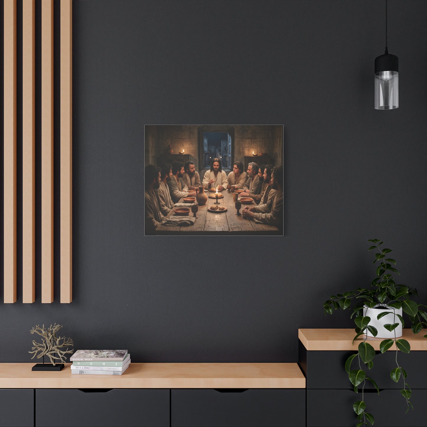 Cool Last Supper Canvas Wall Art Print Large Religious Biblical Faith Home Decor Christian Wall Art Ready to Hang for Living Room