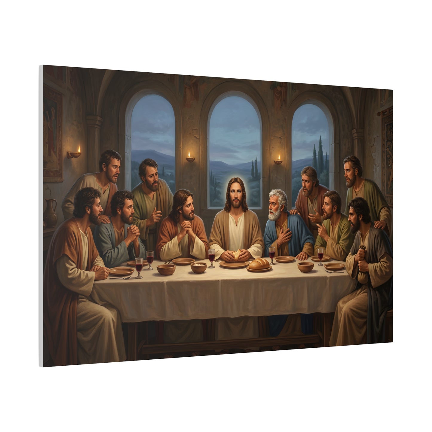 Cool Last Supper Canvas Wall Art Print Large Religious Biblical Faith Home Decor Christian Wall Art Ready to Hang for Living Room