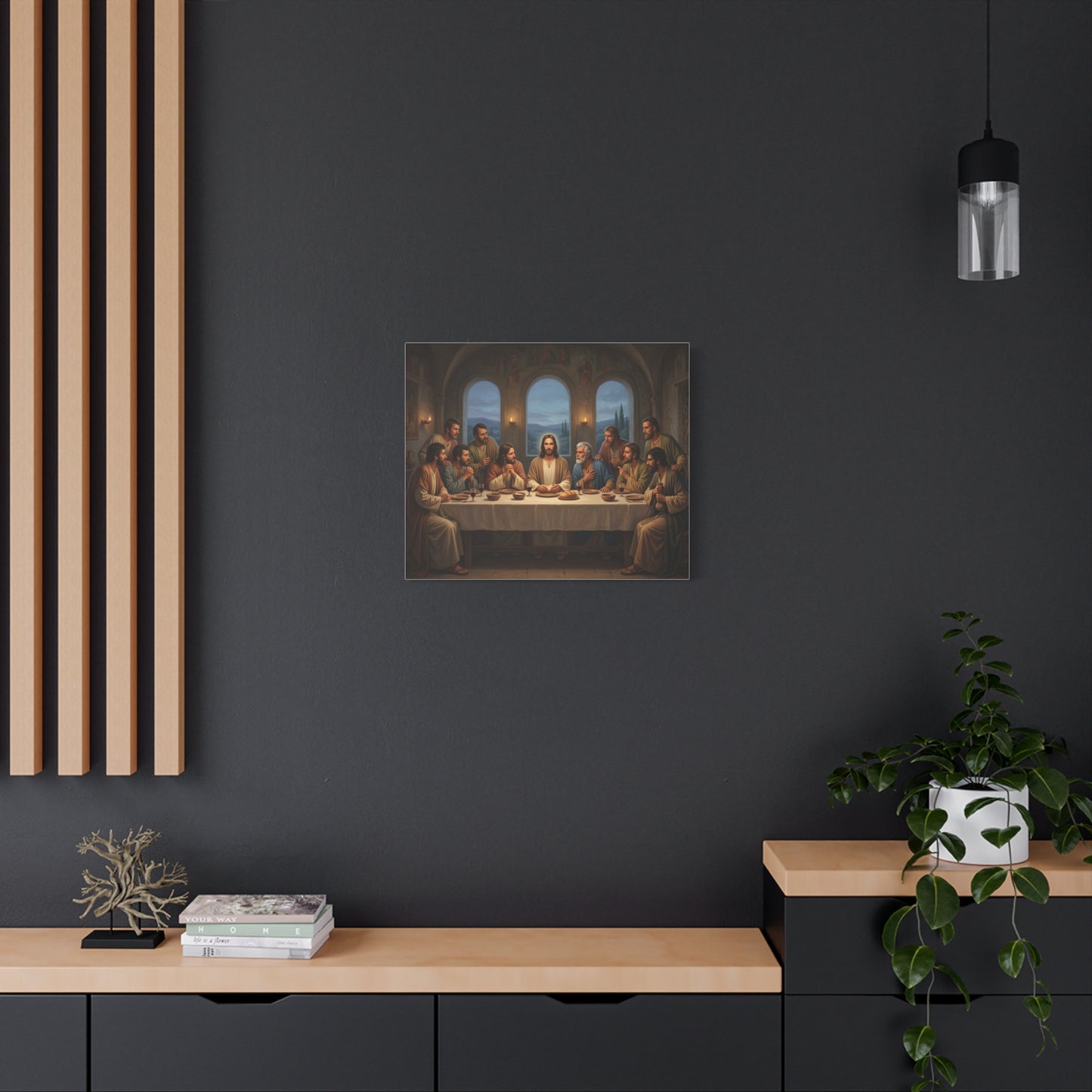 Cool Last Supper Canvas Wall Art Print Large Religious Biblical Faith Home Decor Christian Wall Art Ready to Hang for Living Room