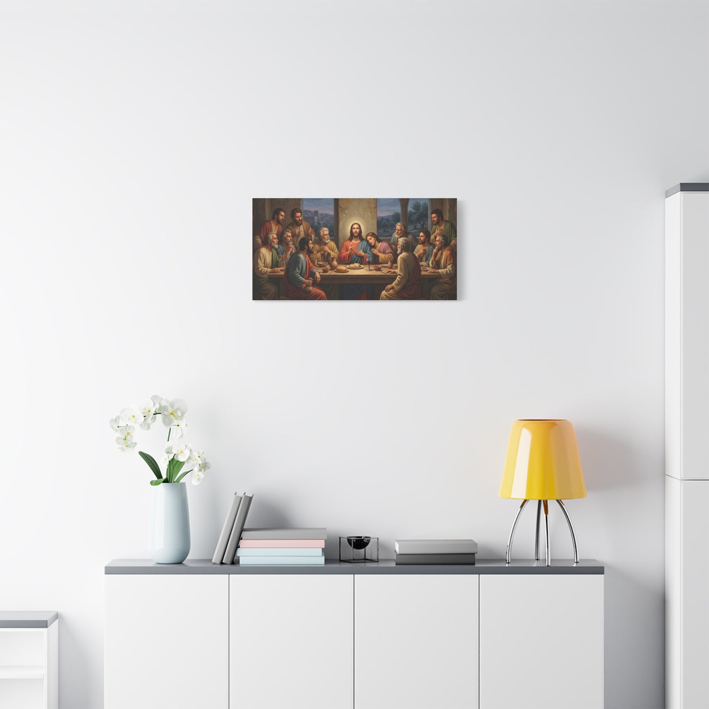 Cool Last Supper Canvas Wall Art Print Large Religious Biblical Faith Home Decor Christian Wall Art Ready to Hang for Living Room