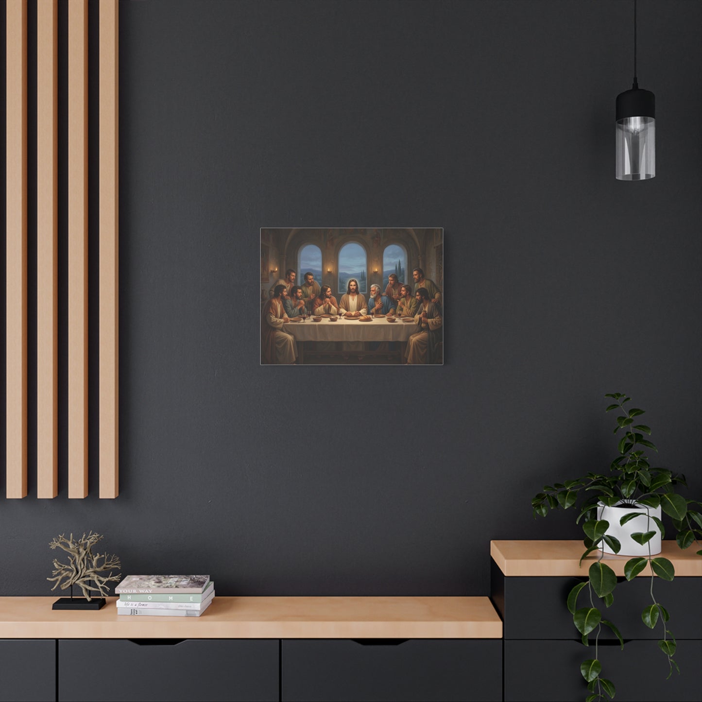 Cool Last Supper Canvas Wall Art Print Large Religious Biblical Faith Home Decor Christian Wall Art Ready to Hang for Living Room