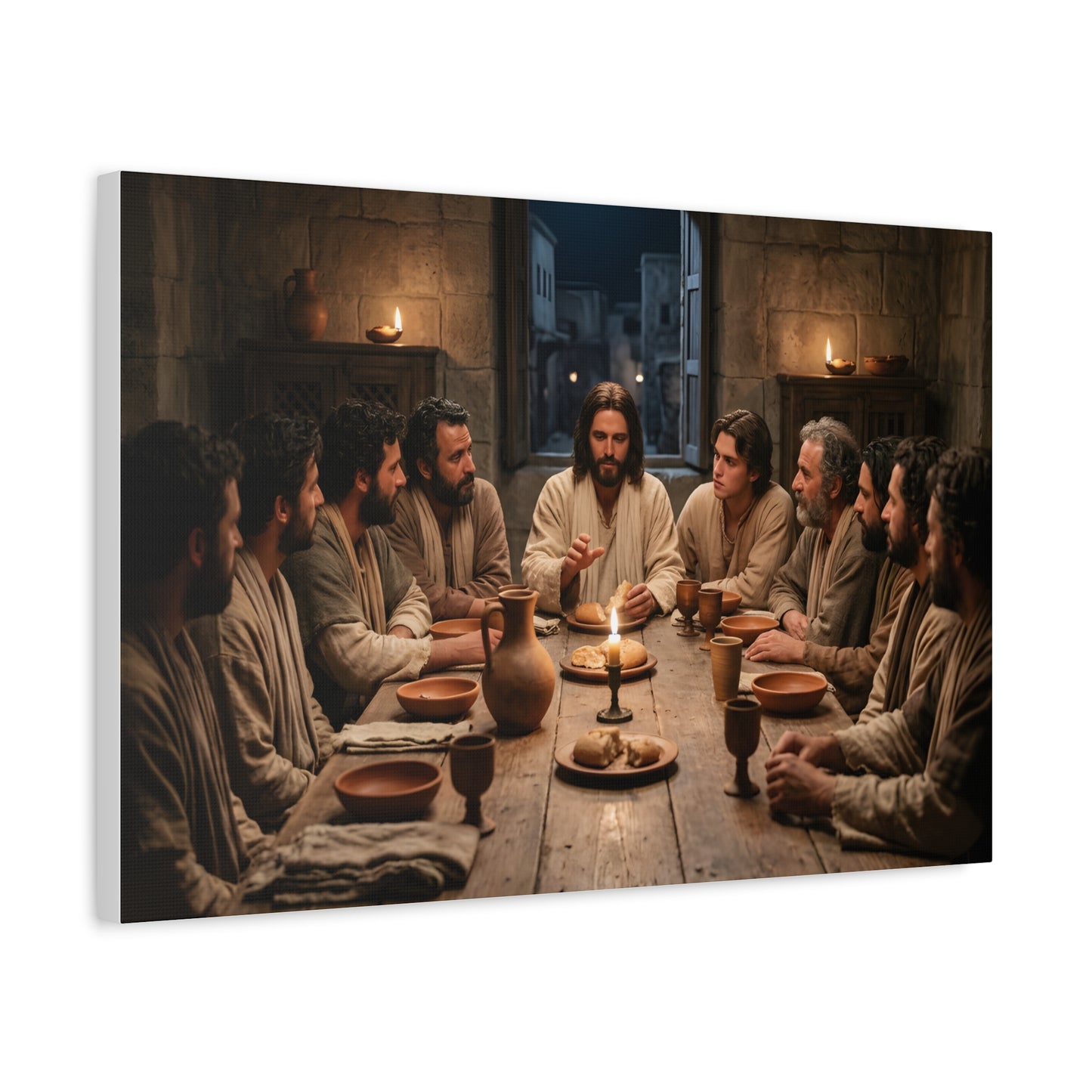 Cool Last Supper Canvas Wall Art Print Large Religious Biblical Faith Home Decor Christian Wall Art Ready to Hang for Living Room