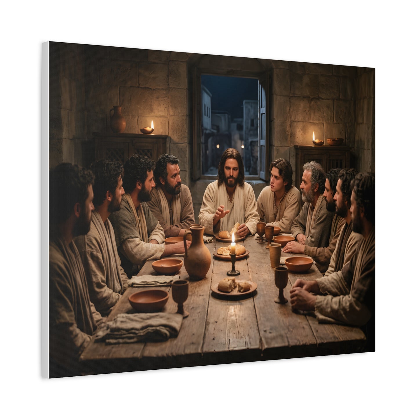 Cool Last Supper Canvas Wall Art Print Large Religious Biblical Faith Home Decor Christian Wall Art Ready to Hang for Living Room