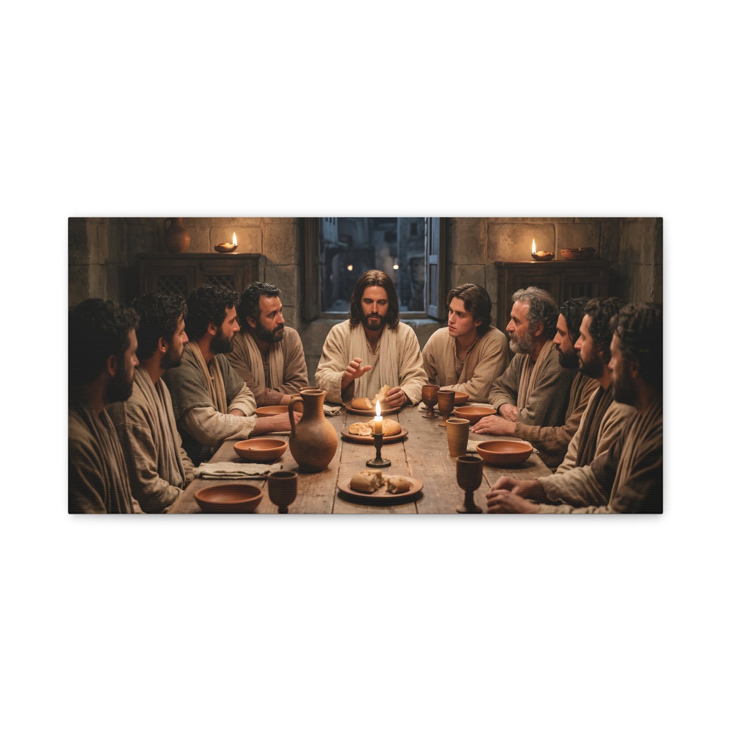 Cool Last Supper Canvas Wall Art Print Large Religious Biblical Faith Home Decor Christian Wall Art Ready to Hang for Living Room
