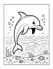 Load image into Gallery viewer, Cozy Cute Sea Creatures Coloring Book for Kids Adults Boys Girls Teens: Cool Underwater Animals Sea Ocean Fish Coloring Activity Book
