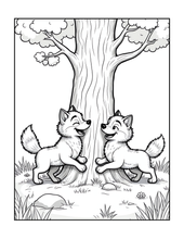Load image into Gallery viewer, Cute Wolf Coloring Book for Kids and Adults, Bold and Easy Printed Coloring Book, 25 Single-Sided Wolf Designs, Animal Gift for All Ages
