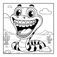 Load image into Gallery viewer, Funny Cute Snake Coloring Book for Kids Teens Adults Cool Reptile Designs Single Sided Pages Fun Stress Relief Activity
