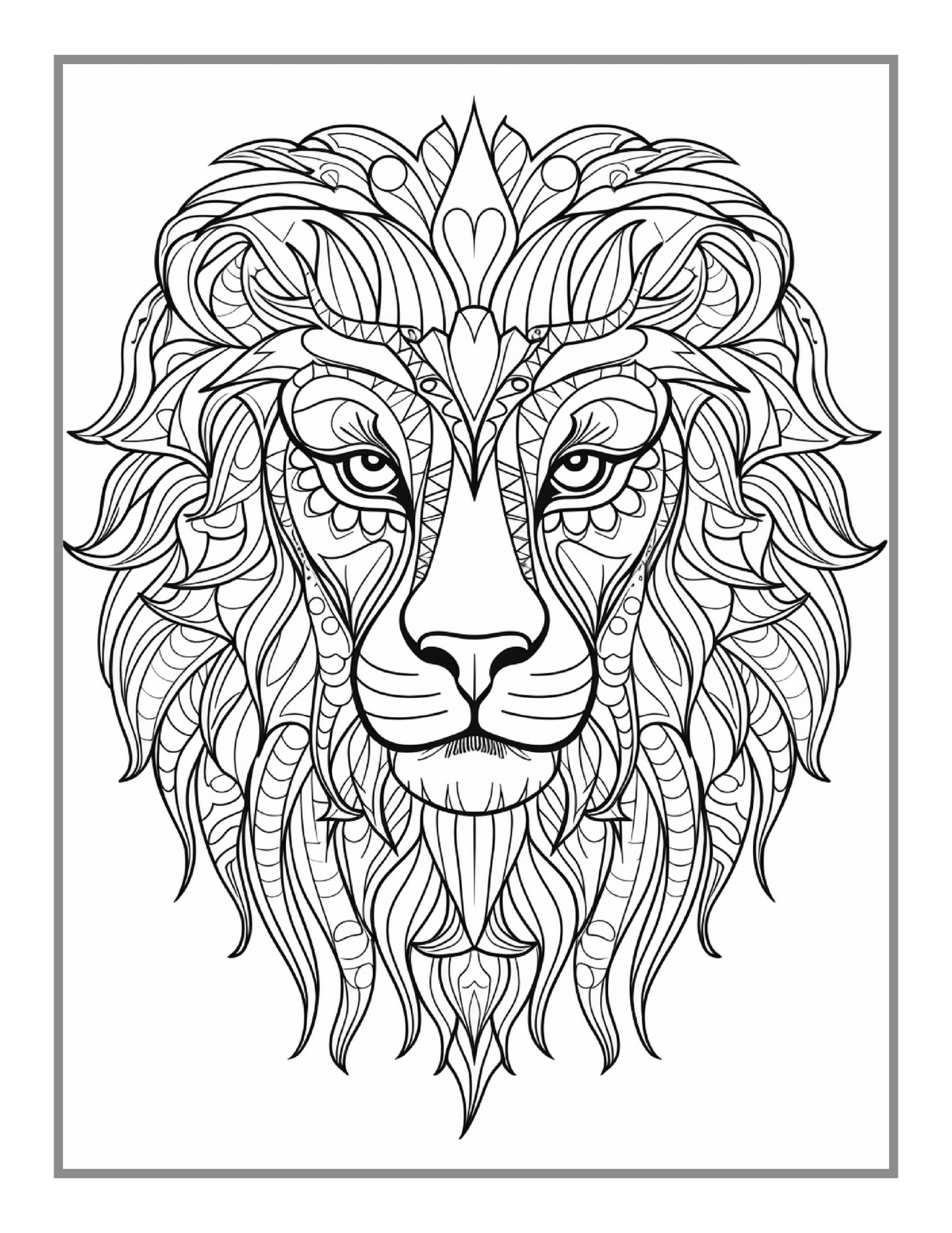 50 Pages Bold and Easy Animal Mandala Coloring Book Gift for Adults Kids Men Women Boys Girls Teens Youth Animal Mandala Coloring Book