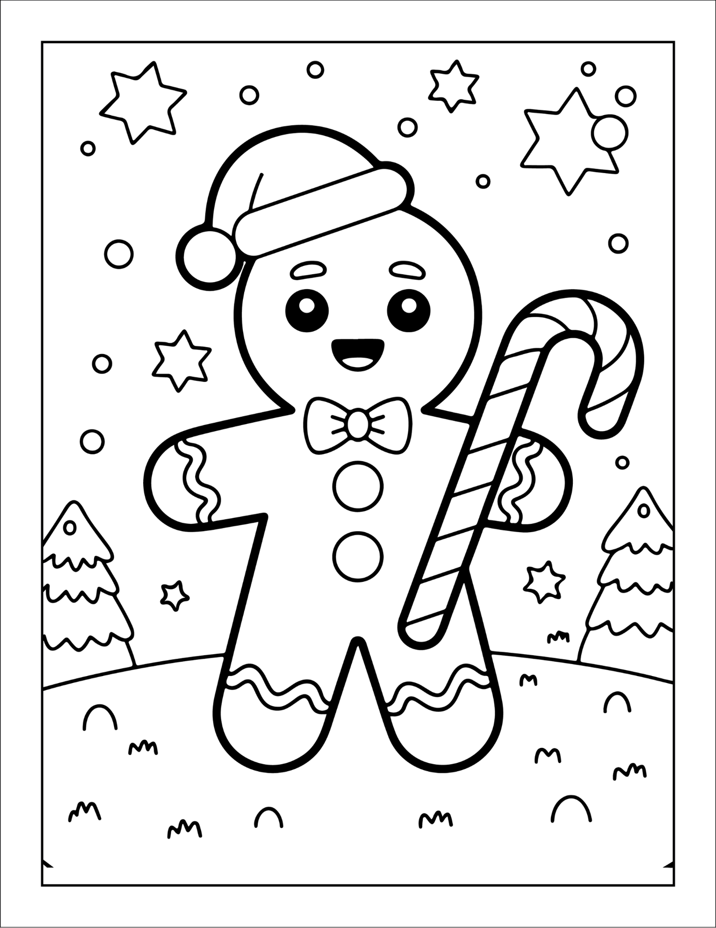 Kawaii Cozy Christmas Coloring Book for Adults Kids Boys Girls Teens Cute Festive Winter Season Holiday Coloring Pages for Children