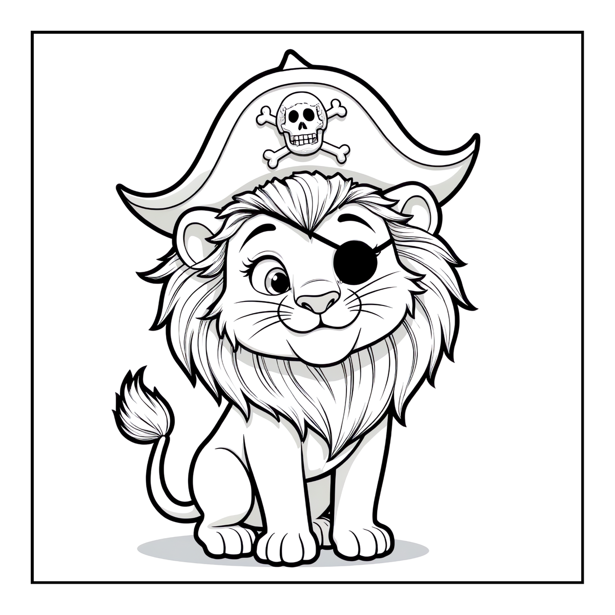 Cute Cozy Funny Lion Animal Coloring Book Gift for Adults Kids Boys Girls Teens: Single Sided Bold and Easy Cool Lion Themed Coloring Book