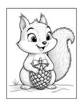 Load image into Gallery viewer, Cozy Christmas Coloring Book for Kids &amp; Adults, Cute Animal Winter Holiday Activity Pages, Bold Easy Printed Paper Physical Christmas Gift
